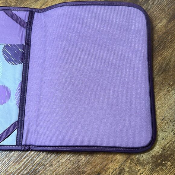 Thirty One Purple Chevron Dot Tote a Tablet Case iPad 9x7 With Pockets - Picture 6 of 8